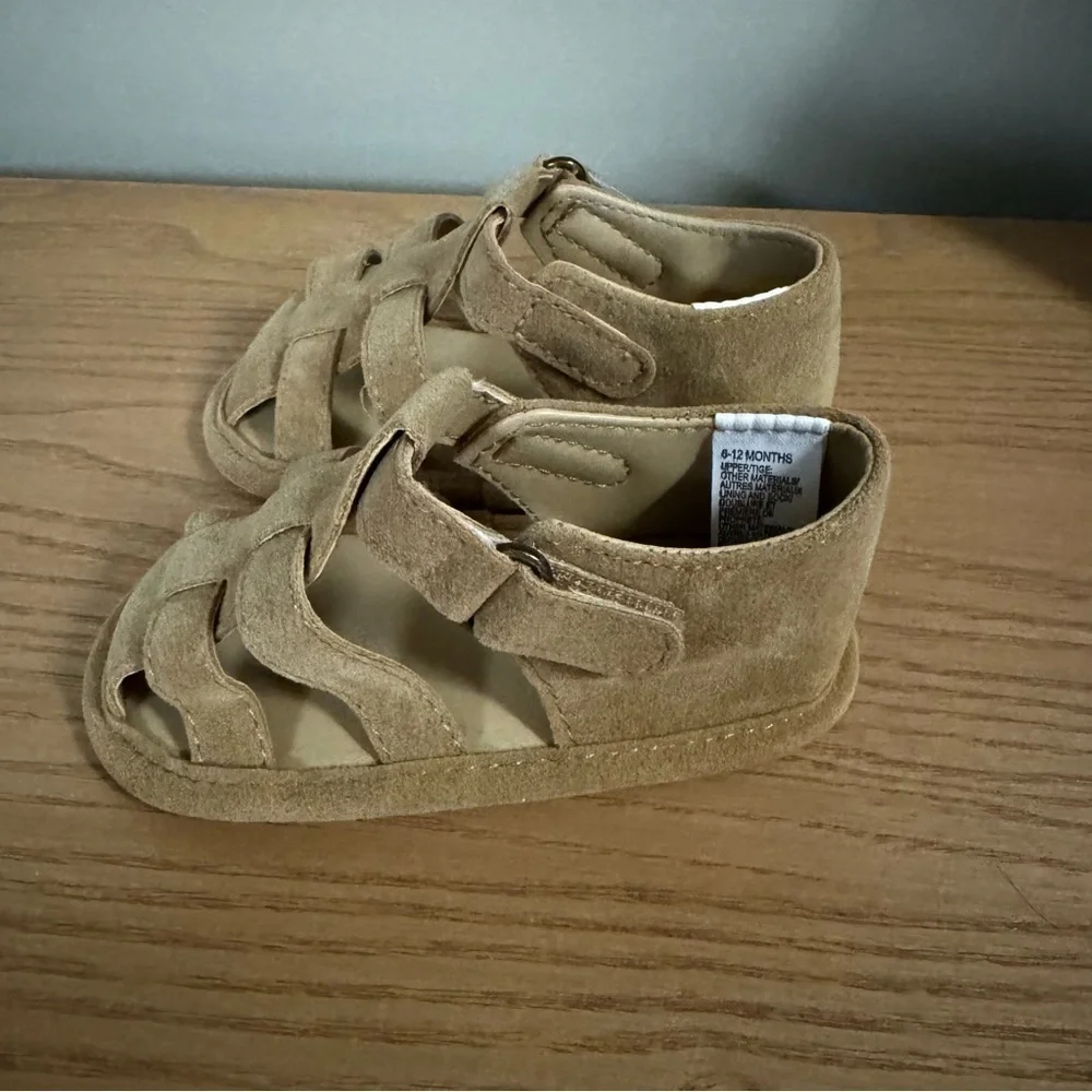 Janie and Jack Tan Sandals Size 6-12 Months